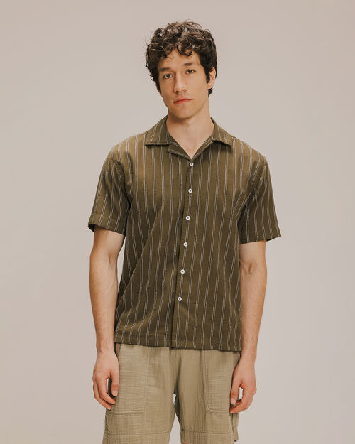 Camisa Relaxed Verde Rayas